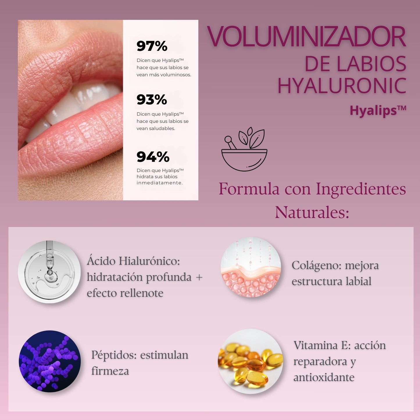 Brillo Voluminizador de Labios Hilauronic Hyalips™